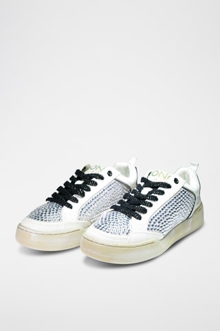 Sapatilhas de couro Megan - Branco