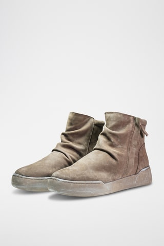 Botas em couro Felicity - Castanho