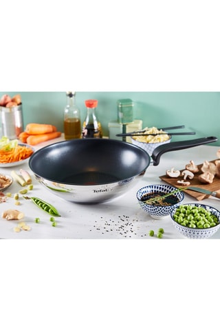 Wok en acier inoxydable 18/10 Primary 28 cm