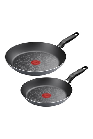 2 poêles en acier inoxydable Only Cook - 24 et 28 cm