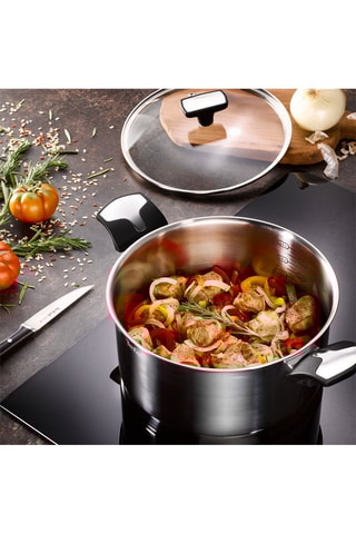 Faitout avec couvercle en acier inoxydable Emotion - 24 cm