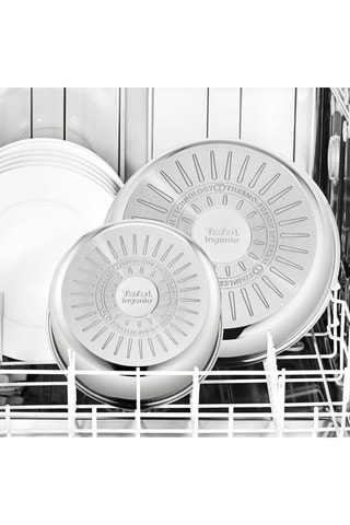 3 poêles en acier inoxydable et 1 manche amovible Ingenio Emotion - 22/24/28 cm