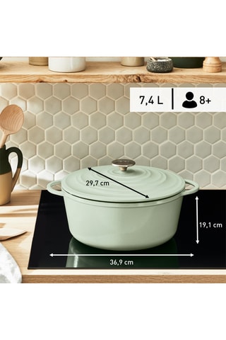 Cocotte ronde en fonte d'acier Lov - 29 cm - 7,4 l