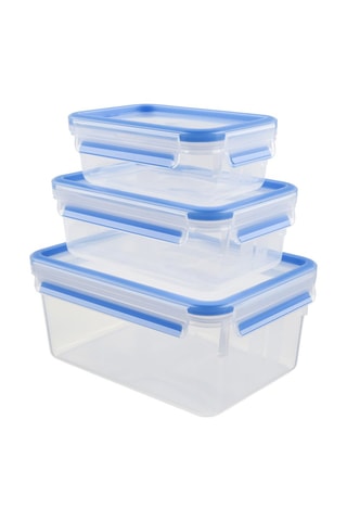 3 boîtes rectangulaires avec couvercles -  0,5 à 2,3 l