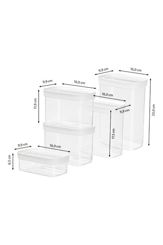 5 boites de conservation Optima - Transparent