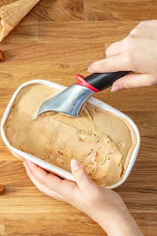 Cuillère à glace en acier inoxydable Ingenio - Noir et argenté