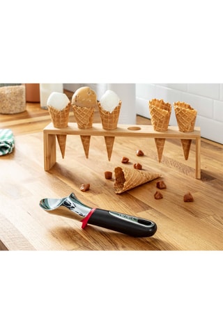 Cuillère à glace en acier inoxydable Ingenio - Noir et argenté