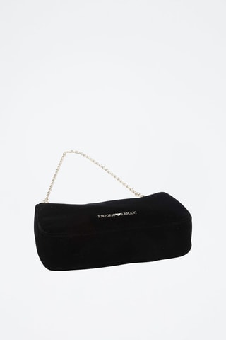 Sac porté épaule en velours - Noir - Emporio Armani