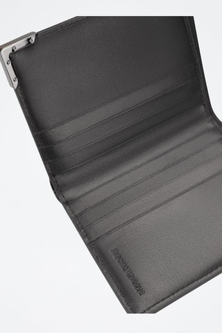 Portefeuille en cuir - Noir - Emporio Armani