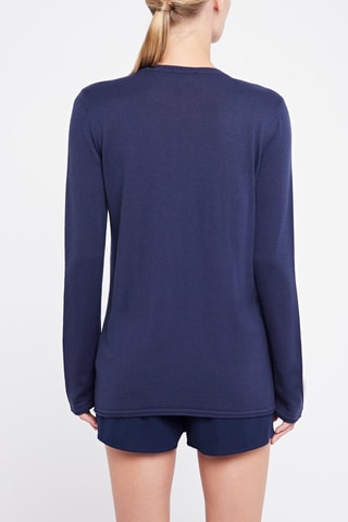 Pull en laine vierge Emporio Armani - Bleu marine