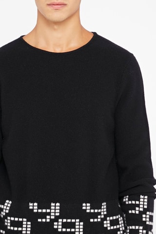 Pull en laine vierge et cachemire - Noir 