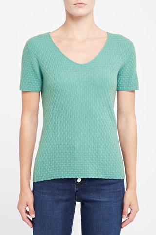 T-shirt en cachemire Emporio Armani - Turquoise