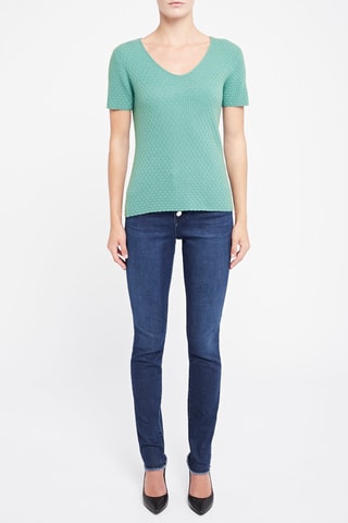 T-shirt en cachemire Emporio Armani - Turquoise