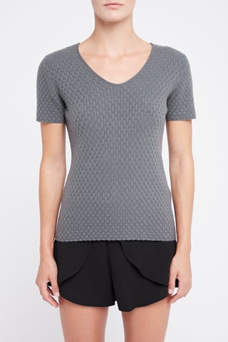 T-shirt en cachemire Emporio Armani - Gris foncé
