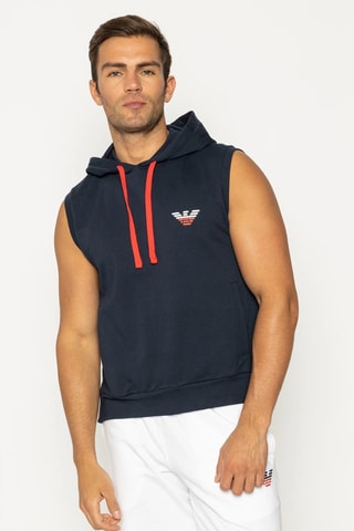 Sweat à capuche - Bleu marine - Emporio Armani