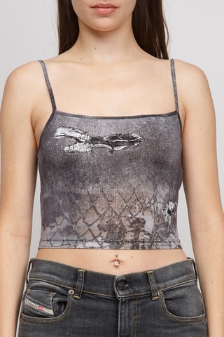 Crop top - Cinzento-escuro