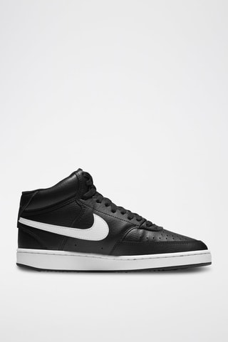 NikeCourt Vision Mid en cuir - Noir