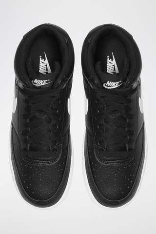 NikeCourt Vision Mid en cuir - Noir