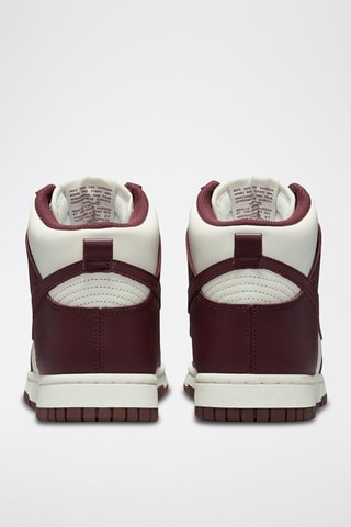 Nike Dunk Hi en cuir de veau - Bordeaux