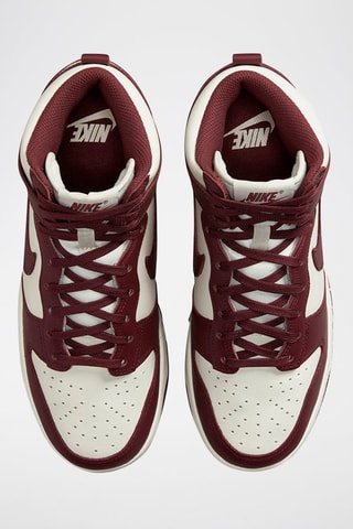 Nike Dunk Hi en cuir de veau - Bordeaux