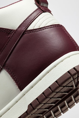 Nike Dunk Hi en cuir de veau - Bordeaux