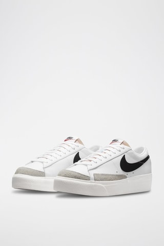 Nike Blazer Low Platform en nubuck - Blanc