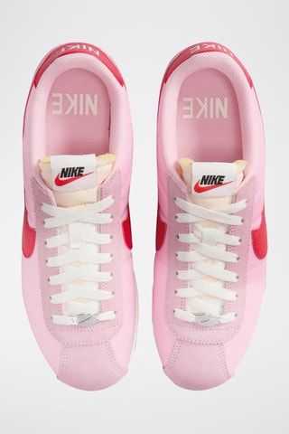 Nike Cortez Textile - Rosa empolvado y rojo