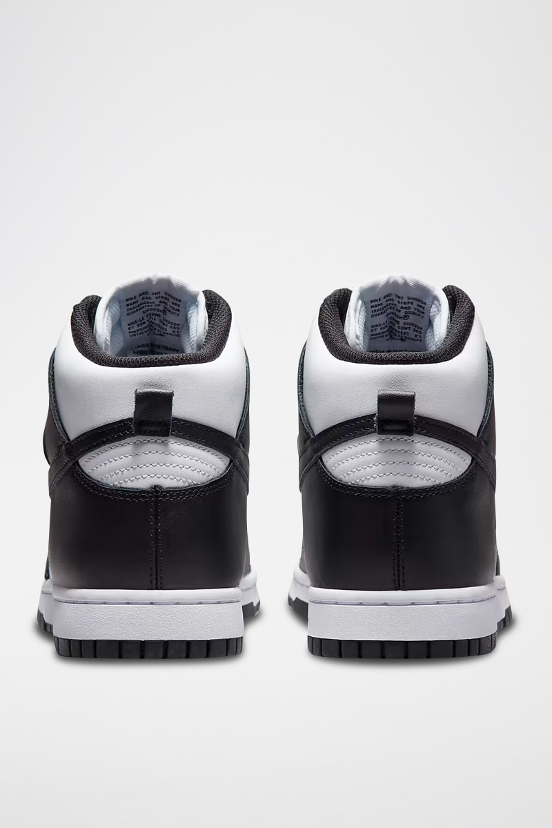 Dunk High Retro en cuir - Noir et blanc - Nike