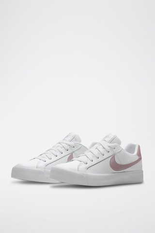 Nike Court Royale AC de piel - Blanco y rosa