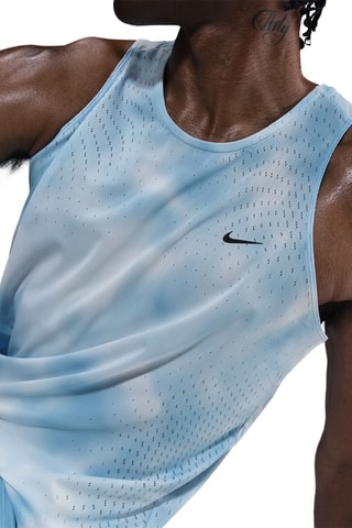 Camiseta de running tie-dye - Azul claro - Nike