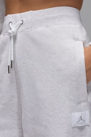 Pantalón ancho polar de tiro alto - Gris claro jaspeado