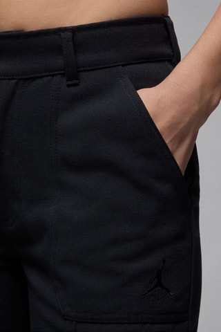 Pantalón recto de tiro alto - Negro