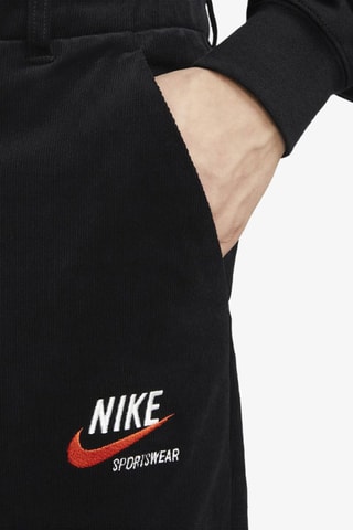 Pantalón recto de terciopelo Trend - Negro