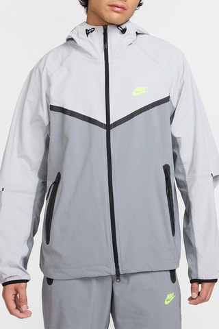 Chaqueta con capucha - Gris claro y blanco