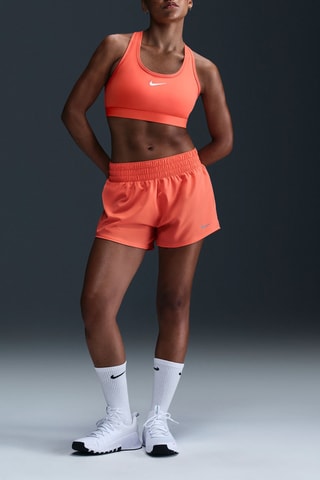 Sujetador deportivo push up - Naranja y blanco