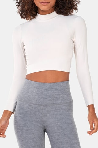 Crop top Nike Yoga Luxe - Blanco