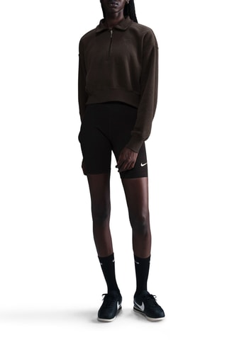 Crop top de terciopelo - Marrón - Nike