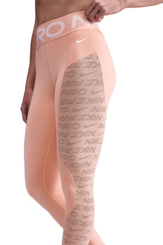 Leggings de entrenamiento de tiro alto - Coral y blanco - Nike