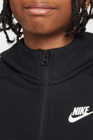 Sudadera polar con capucha - Gris claro y negro - Nike