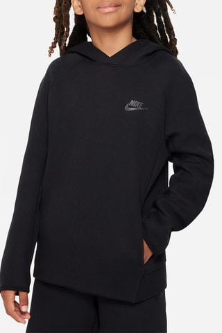 Sudadera polar con capucha - Negro