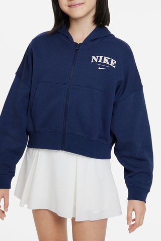 Sweat polaire à capuche - Bleu marine