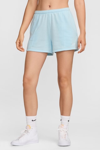 Short de tiro alto Chill Terry - Celeste - Nike