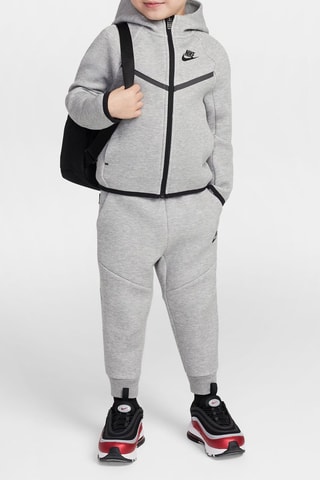 Sudadera con capucha y pantalón polar - Gris claro jaspeado