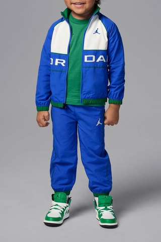 Cortavientos y pantalón de baloncesto - Azul rey y blanco