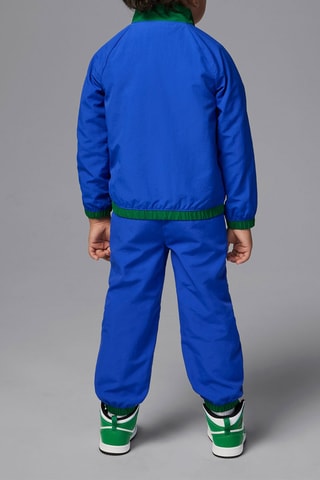 Cortavientos y pantalón de baloncesto - Azul rey y blanco