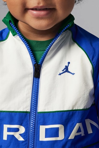 Cortavientos y pantalón de baloncesto - Azul rey y blanco