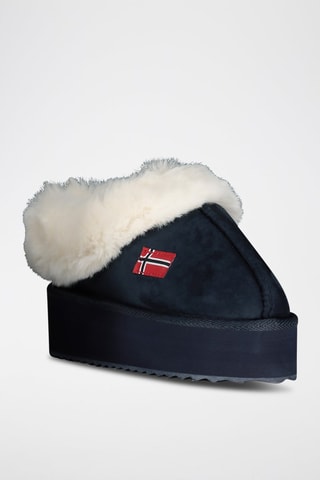 Gevoerde Platform Low Boots Oninkasi - Marineblauw