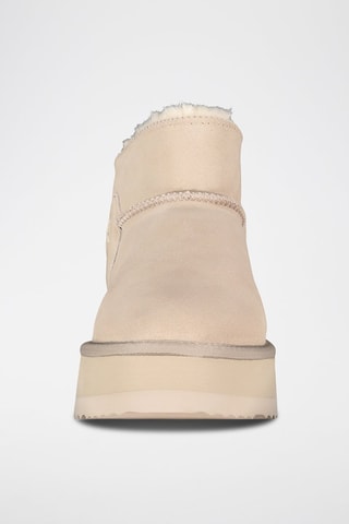 Stivaletti platfom imbottiti in pelle scamosciata Ofleche - Beige