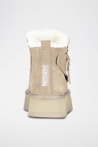 Stivaletti imbottiti in pelle scamosciata Ozipcache - Beige