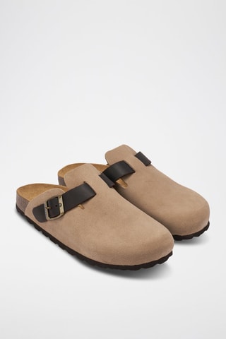 Sabot in pelle Noe - Taupe